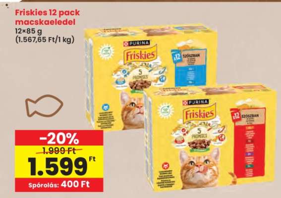 Friskies 12 pack macskaeledel