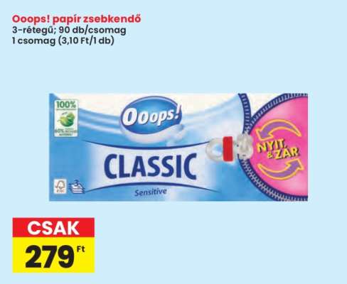 Ooops! papír zsebkendő