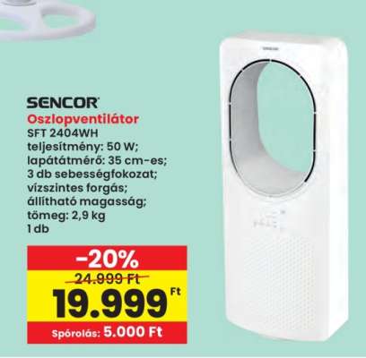 SENCOR Oszlopventilátor