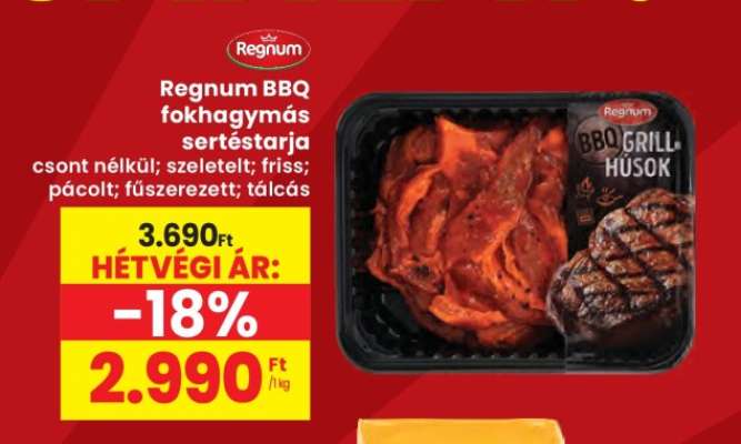 Regnum BBQ fokhagymás sertéstarja