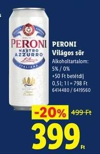 PERONI Világos sör*