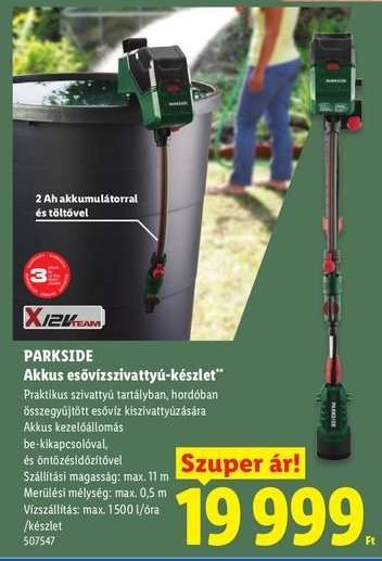 PARKSIDE Akkus esővízszivattyú-készlet