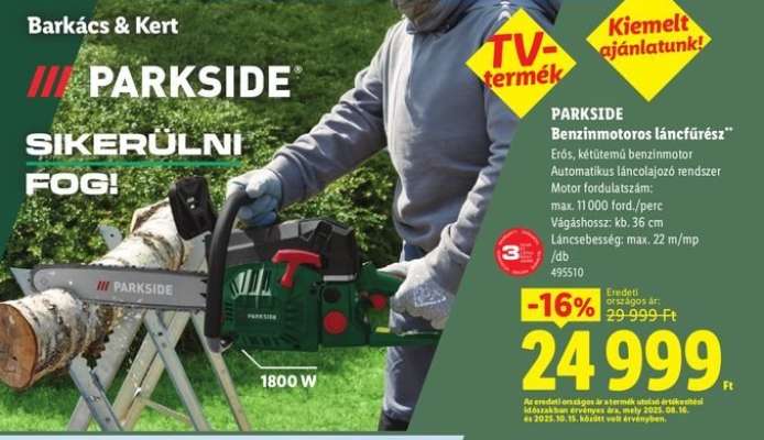 PARKSIDE Benzinmotoros láncfűrész