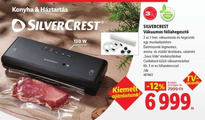 Silvercrest Vákuumos fóliahegesztő