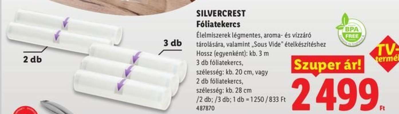 Silvercrest Fóliatekercs
