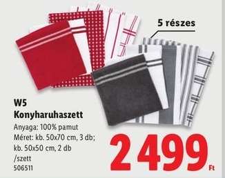 W5 Konyharuhaszett
