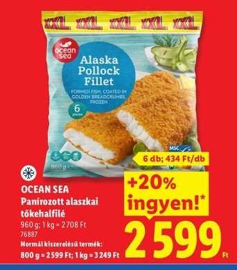Ocean Sea Panírozott alaszkai tőkehalfilé