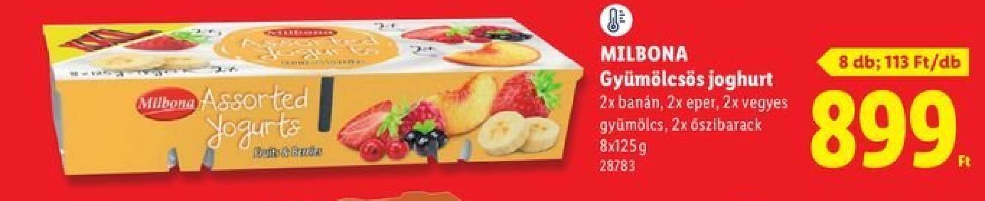 MILBONA Gyümölcsös joghurt