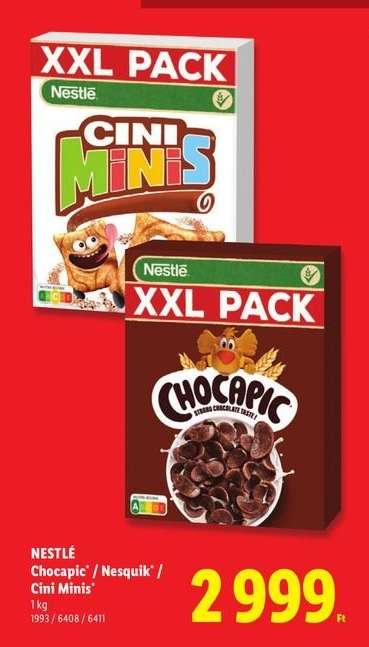 NESTLÉ Chocapic / Nesquik / Cini Minis
