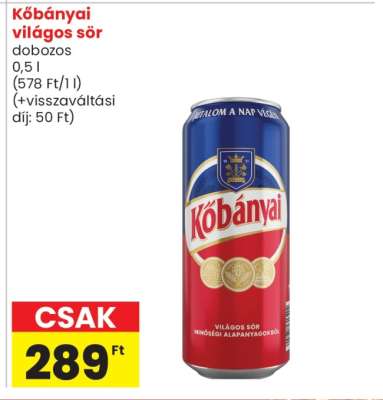 KŐBÁNYAI Világos sör*