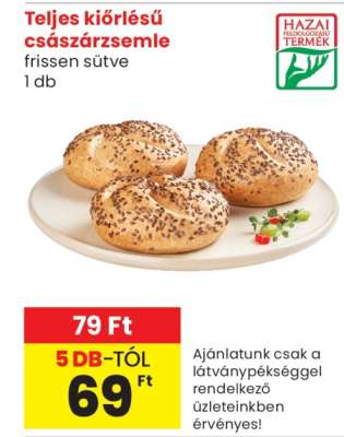 Teljes kiőrlésű császárzsemle