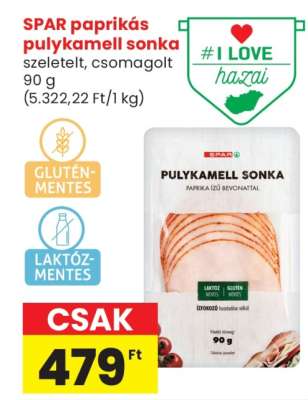 SPAR paprikás pulykamell sonka