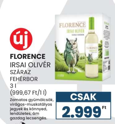 FLORENCE IRSAI OLIVÉR SZÁRAZ FEHÉRBOR
