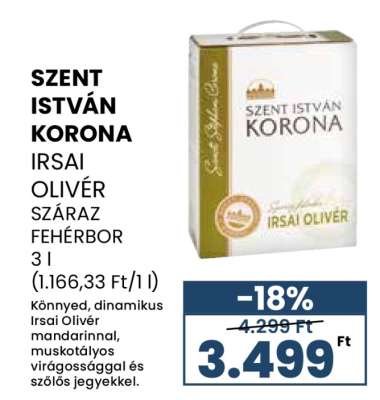 SZENT ISTVÁN KORONA IRSAI OLIVÉR