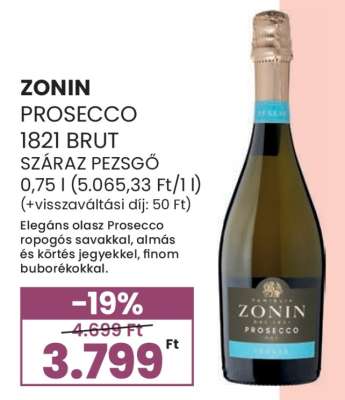 Zonin Prosecco 1821 Brut