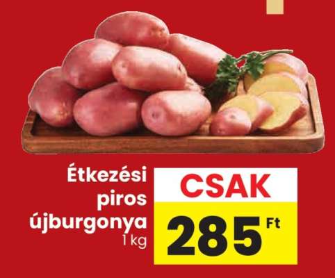 Étkézési piros újburgonya
