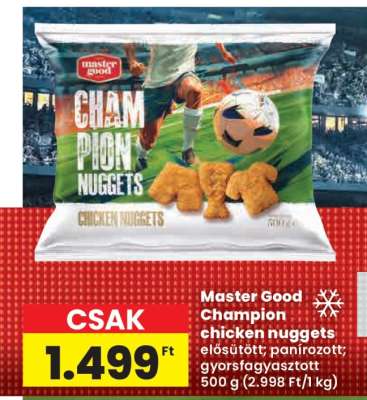 Master Good Champion chicken nuggets