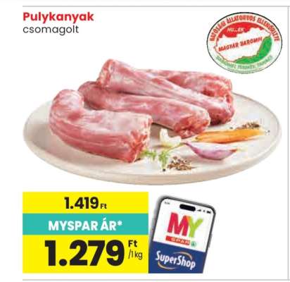 Pulykanyak csomagolt