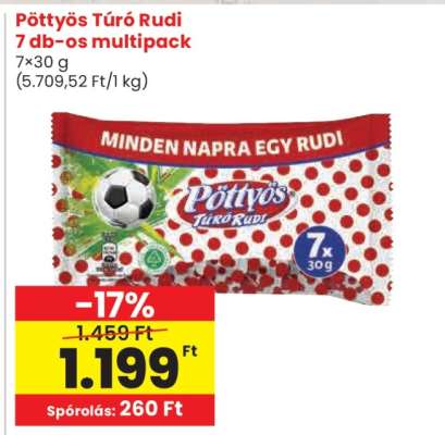 Pöttyös Túró Rudi 7 db-os multipack