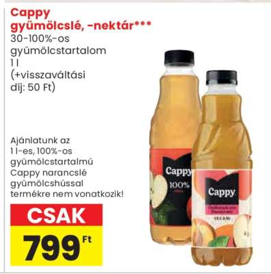 Cappy gyümölcslé, -nektár