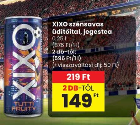 XIXO szénsavas üdítőital, jegestea