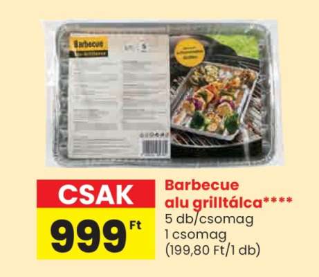 Barbecue alu grilltálca