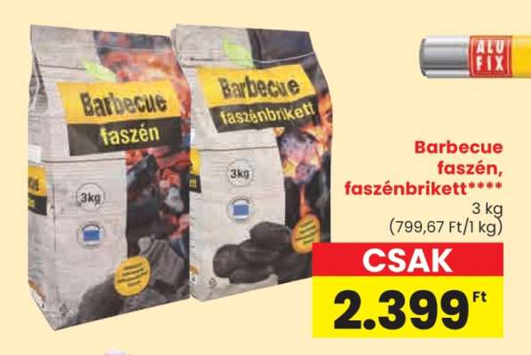 Barbecue faszén, faszénbrikett