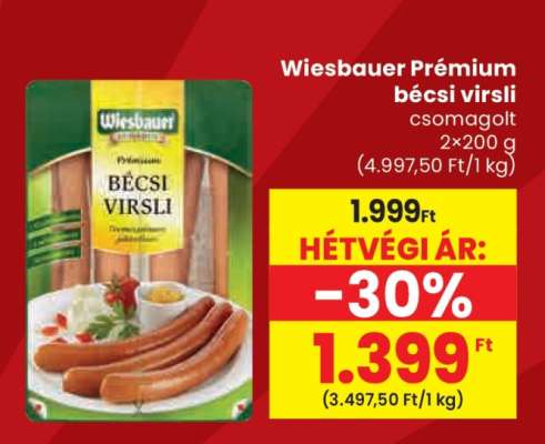 Wiesbauer Prémium bécsi virsli