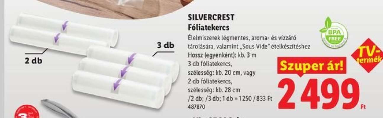 Silvercrest Fóliatekercs