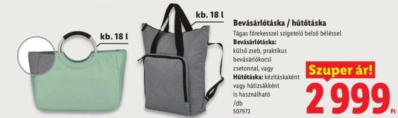 Bevásárlótáska / hűtőtáska