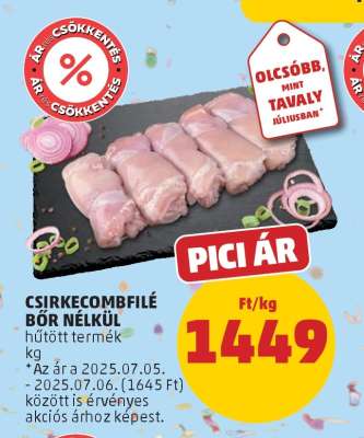 Csirkecombfilé bőr nélkül