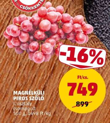 Magnélküli Piros Szőlő