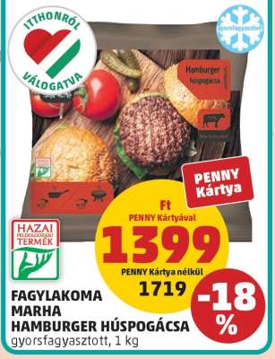 Fagylakoma Marha Hamburger Húspogácsa