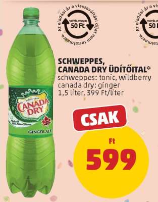 SCHWEPPES, CANADA DRY ÜDÍTŐITAL