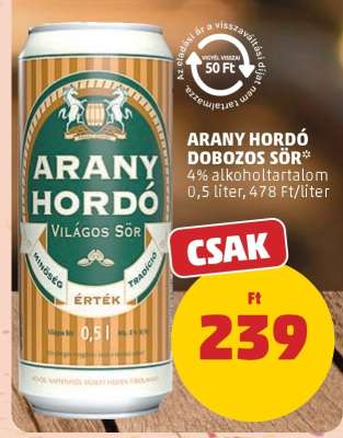 ARANY HORDÓ DOBOZOS SÖR