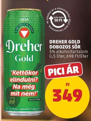 Dreher Gold Dobozos Sör