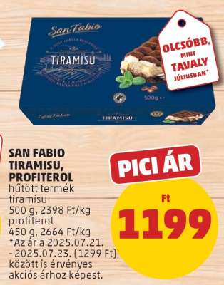 SAN FABIO TIRAMISU, PROFITEROL