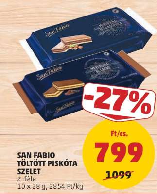 SAN FABIO TÖLTÖTT PISKÓTA SZELET