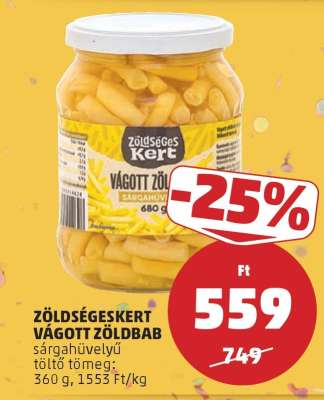 Zöldségeskert Vágott Zöldbab