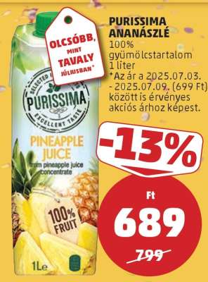 PURISSIMA ANANÁSZLÉ