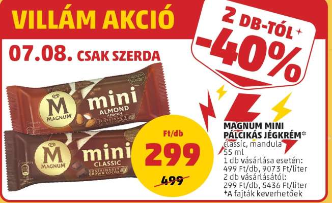 MAGNUM Mini Pálcikás Jégkrém