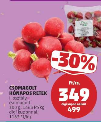 Csomagolt hónapos retek