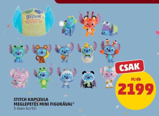 STITCH KAPSZULA MEGLEPETÉS MINI FIGURÁVAL