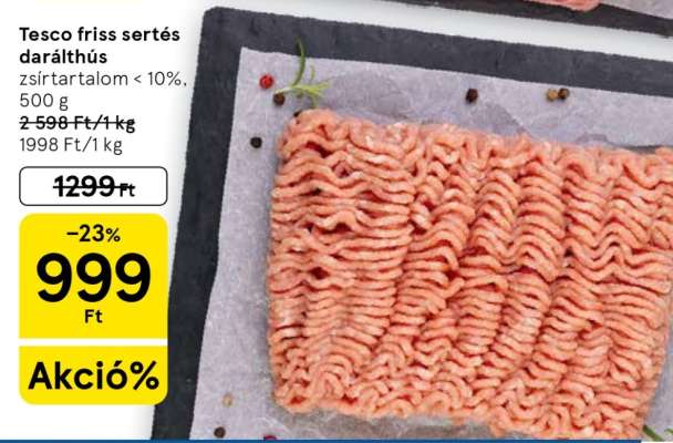 Tesco friss sertés darálthús