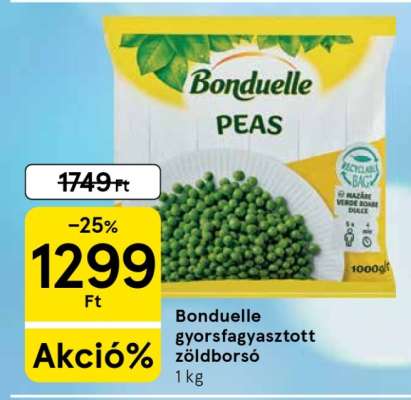 Bonduelle gyorsfagyasztott zöldborsó