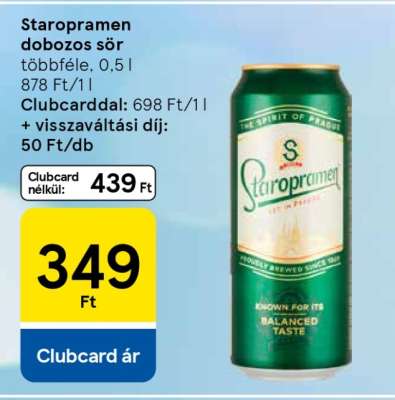Staropramen dobozos sör