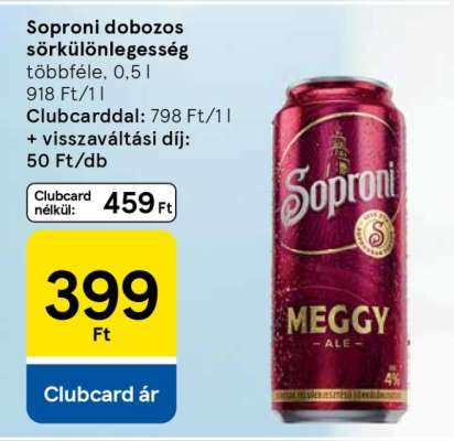 Soproni dobozos sörkülönlegesség