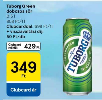 Tuborg Green dobozos sör