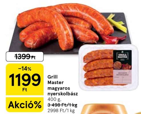 Grill Master magyaros nyerskolbász
