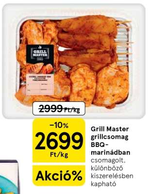Grill Master grillcsomag BBQ-marinádban